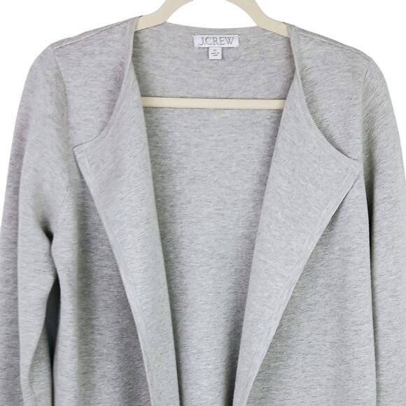 J.Crew SZ XS Juliette Collarless Sweater-Blazer Heather Dove - Picture 3 of 5